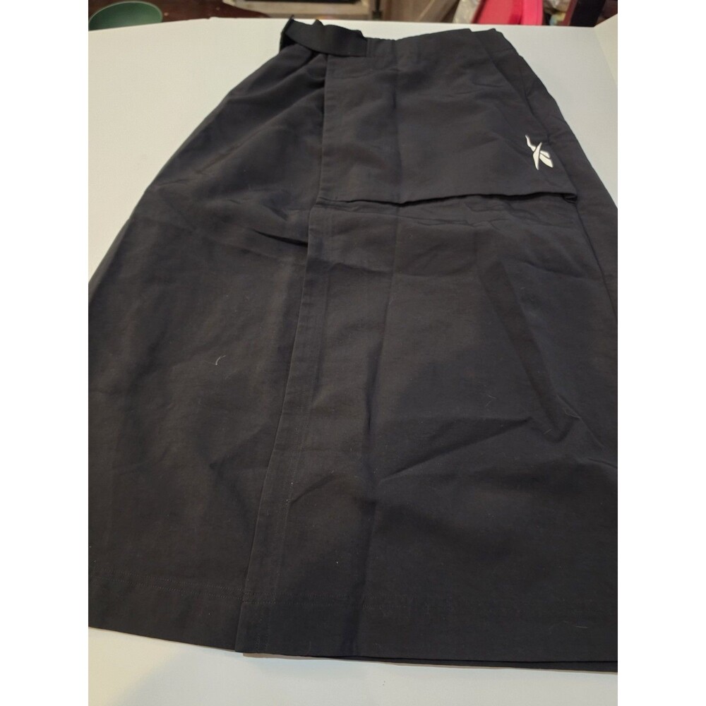 NWT Reebok x Les Mills Black Technical Belted Layering Wrap Skirt Small